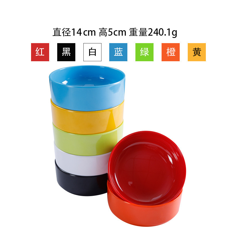 두꺼운 둥근 냄비 접시 큰 색 단일 노트