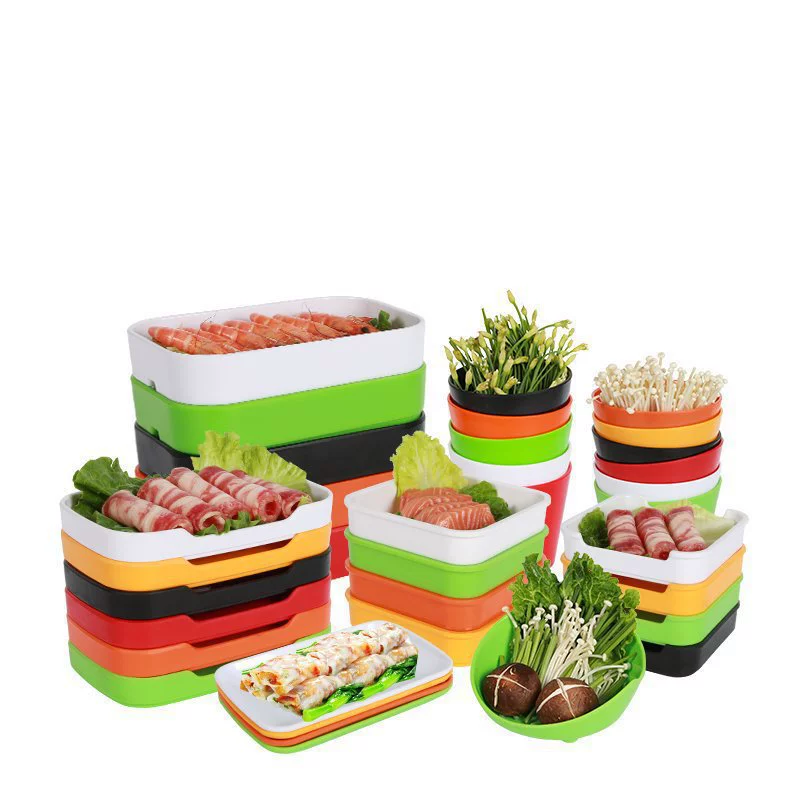 Можно совместить с блюдом-блюдом imitation porridge barbecue plate растет квадратный буфет горячая плита посуда тарелка для шашлыков ароматная поднос