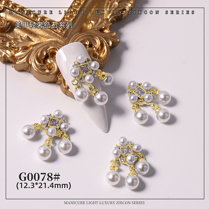 Celebridad en línea LZ clavo perla arco joyería cadena términos Shell Starfish tridimensional colgante lujo metal ZIRCON diamante