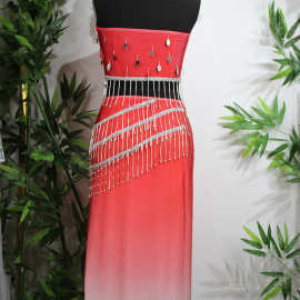 傣族服装女孔雀舞蹈表演服装学生艺考演出服鱼尾裙练习裙