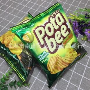 Wholesale Indonesian Imported calbee Portabi Roasted Seaweed Flavor Potato Chips Puffed Snacks 68g