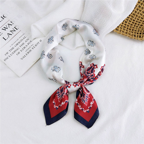 New 70 small square scarf silk scarf for women, versatile spring, autumn and summer scarf, Korean thin style, suit, small scarf, temperament
