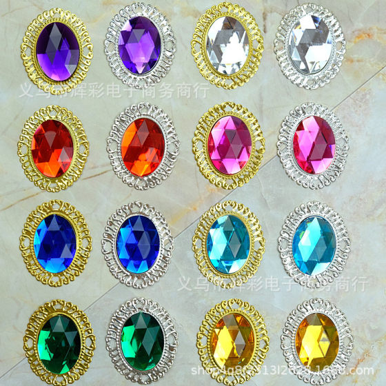 Spot metal oval base acrylic Diamond costume accessories opera crown headdress National Accessories Wholesale