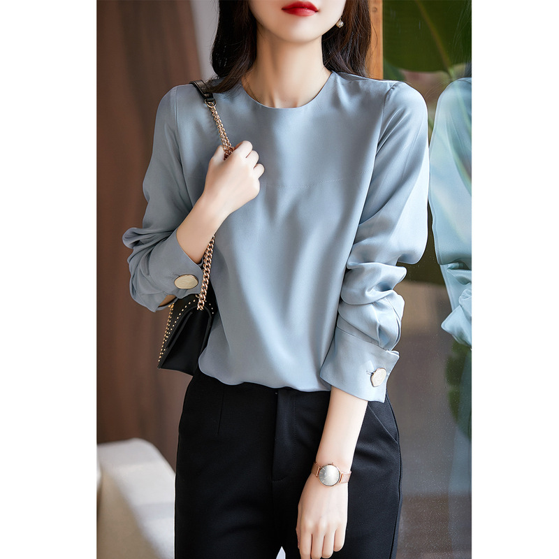 Spot manufacturers wholesale new first-seen stunning elegant single-breasted 30-meter heavy crepe mulberry silk jacket women