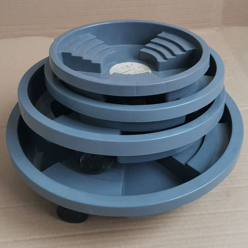 Утолщенный мобильный лоток, подставка для цветочной тарелки с универсальным колесным лотком Цветочный горшок Нижний держатель для раковины Круглый корпус для приема воды