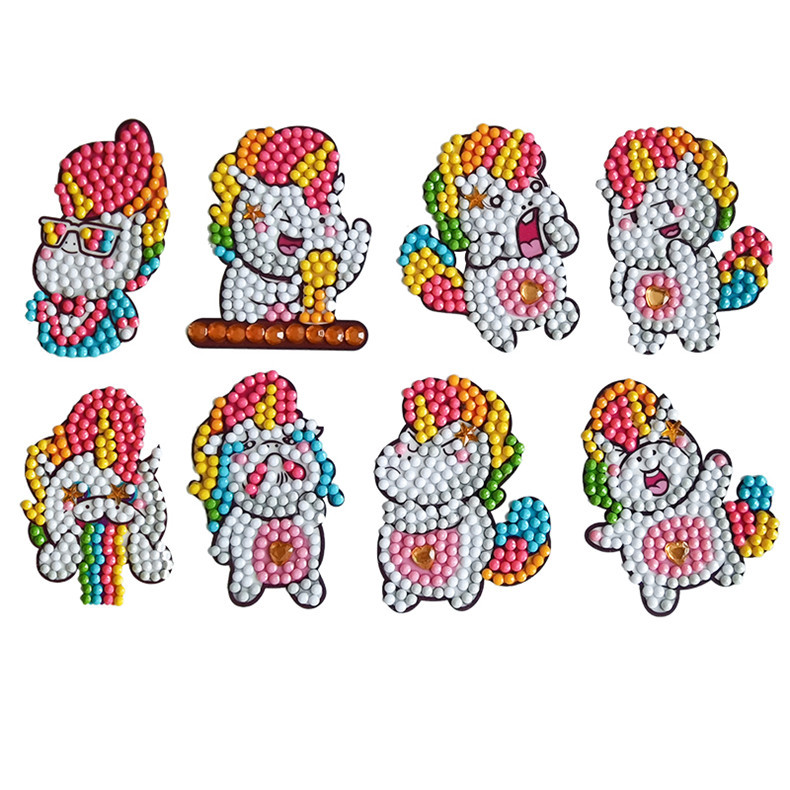 2024 nuevo estilo 5d princesa de dibujos animados pegatinas gratis pintura de diamantes artesanía para niños pegatinas decorativas de bricolaje pegatinas de refrigerador