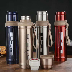 Large capacity 500/750ml stainless steel thermos cup, men's and women's portable business vacuum insulated kettle