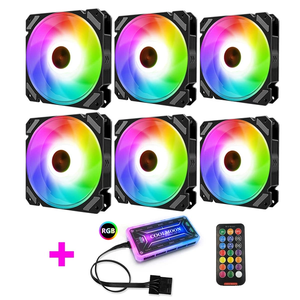 6 Jingyue RGB вентилятор, 1 комплект стандартный контроллер