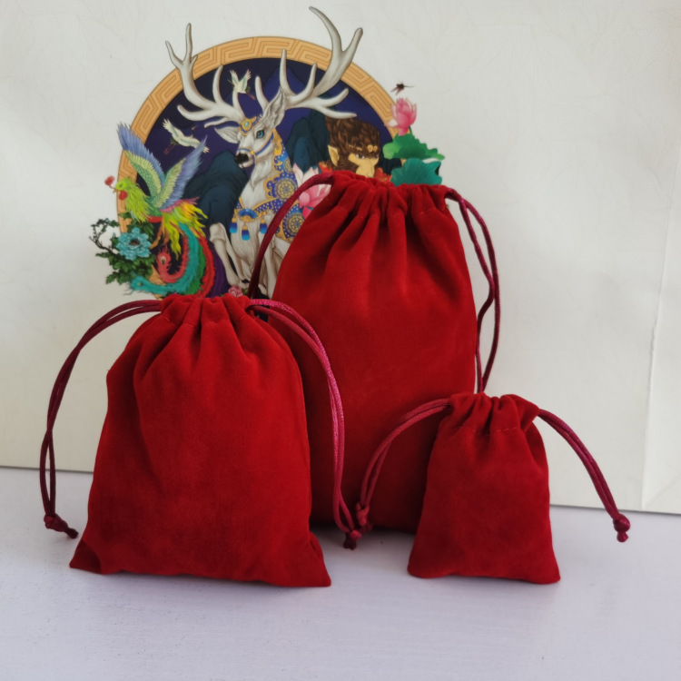 Suministro directo de fábrica Cisne franela bolsa de terciopelo bolsa de cordón joyería bolsa de terciopelo bolsa de almacenamiento de terciopelo