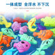 Factory direct children's magnetic fishing water toys double-sided three-dimensional fish bulk blow bottle fish park square fishing