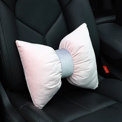 Car headrest waist Dutch velvet Headrest - powder-waist-support