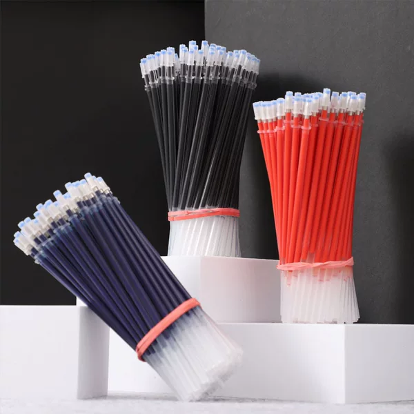 Neutral Pen Refill 0.5 Replacement Core Full Needle Tube Bullet Tip Black Blue Red Replacement Core Wholesale Replacement Core Wholesale