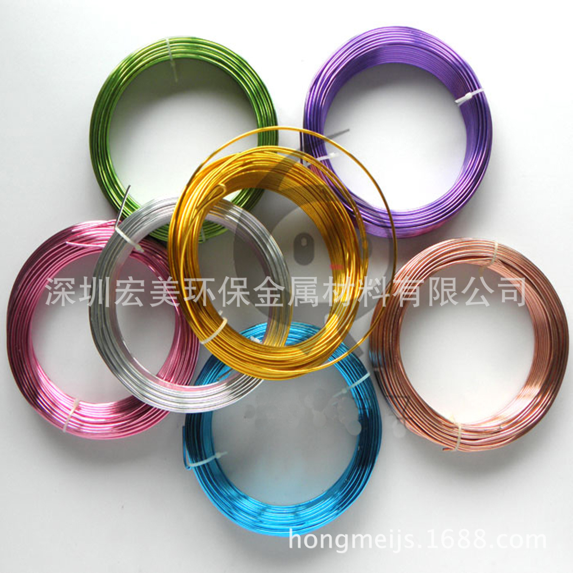 DIY彩色铝线   铆钉铝线  彩色扁线 氧化铝线环保铝合金