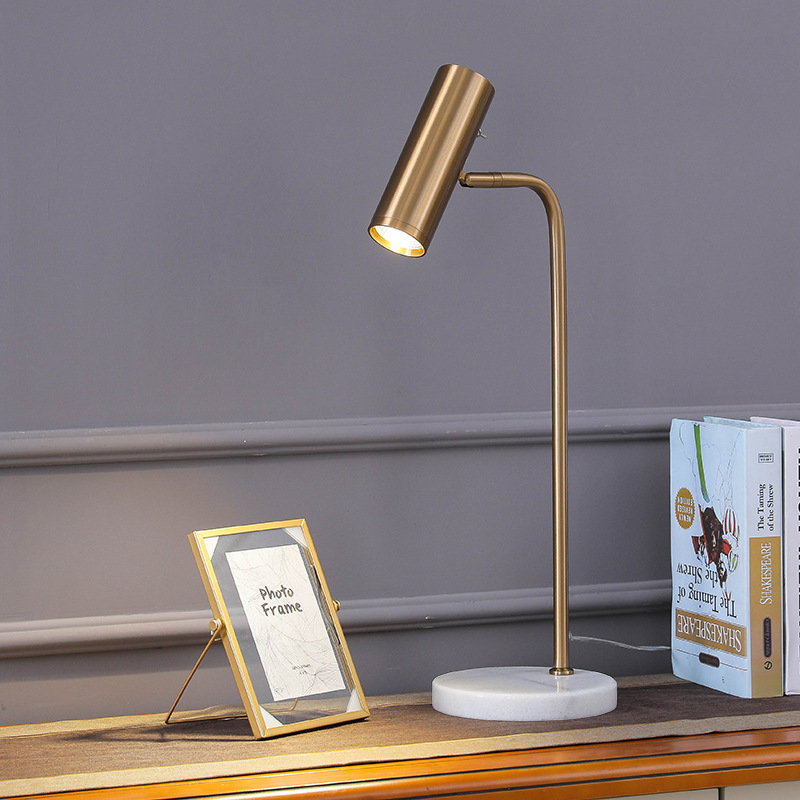Factory Direct modern simple reading table lamp led metal Nordic Learning Lamp with light source hotel room table lamp