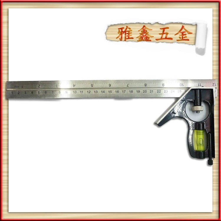 Поставка многофункциональной комбинированной квадратной линейки, стальной линейки, угловой линейки с горизонтальным пузырьком, мобильной горизонтальной угловой линейкой, измерительным инструментом.