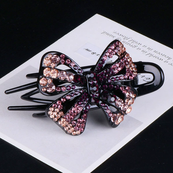 Three-toothed clip-collar champagne purple