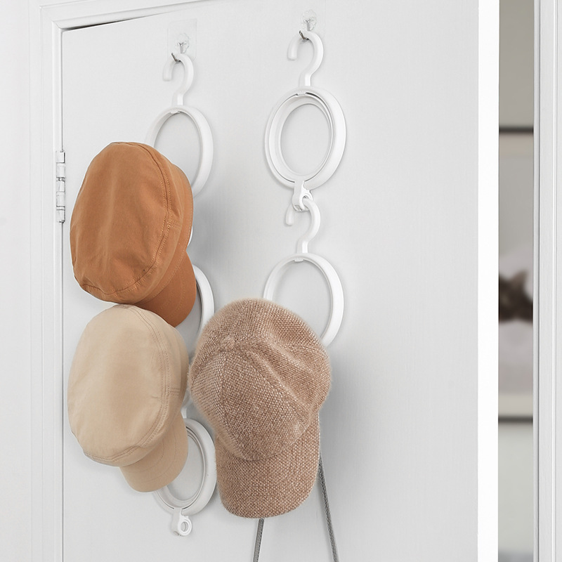 Chapeau suspendu rack de stockage suspendus rack crochet de stockage artefact maison tenture murale rack chapeau rack porte arrière support