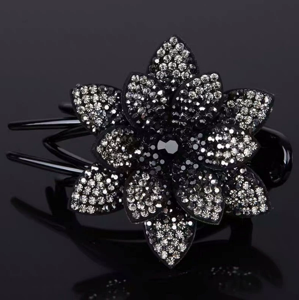 Three-toothed clip-Lotus bright gray
