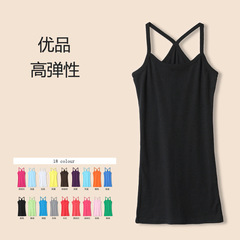 Wholesale summer slim fit and versatile bottoming vest solid color Y-shaped suspender women's thick threaded I-shaped vest
