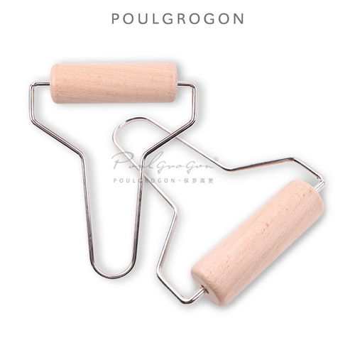 Cross-border pottery tools wooden roller pottery clay clay sculpting knife mud roller round wooden roller mud wheel rolling mud roller