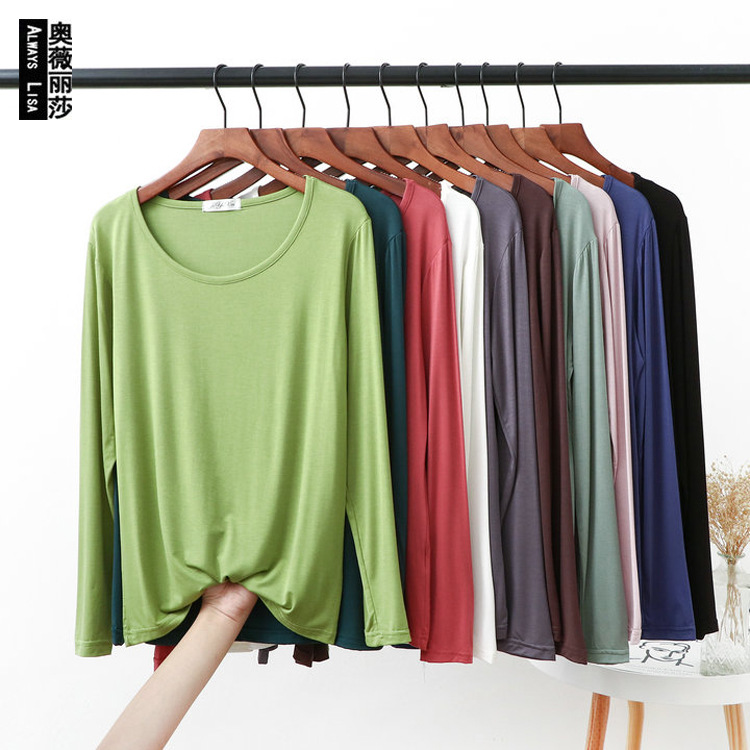 Summer long-sleeve with a round collar