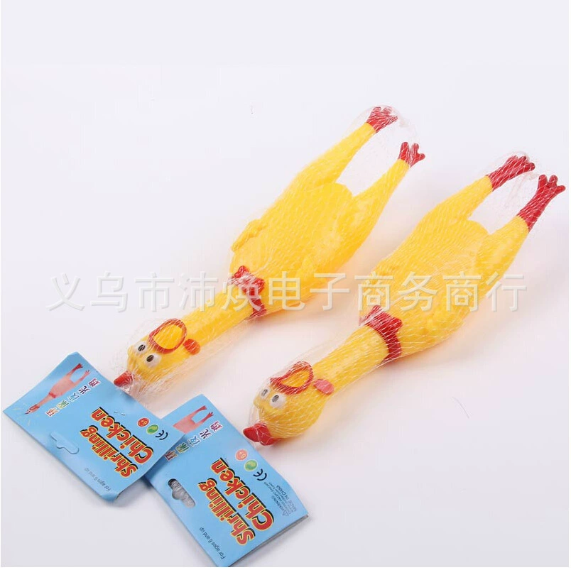Big screaming chicken plastic, toy, anti-stress, makes sounds, wholesale