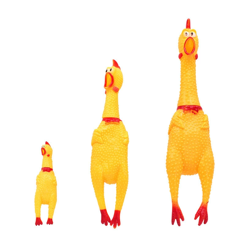 Big screaming chicken plastic, toy, anti-stress, makes sounds, wholesale