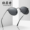 Retro metal sunglasses, universal glasses solar-powered suitable for men and women, wholesale