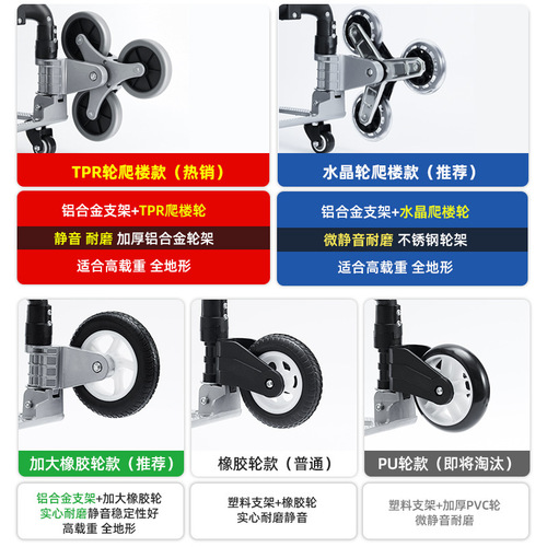 Stair-climbing trolley, portable luggage trolley, trolley, shopping trolley, grocery shopping trolley, folding trolley