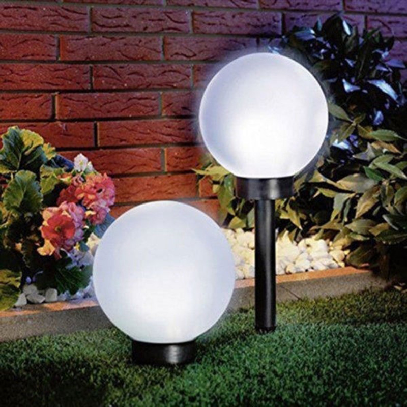 Solar Lawn Light Round Ball White LEDLawn Light Courtyard Garden Park Outdoor Solar Lawn Light