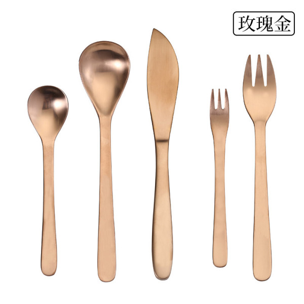 golden matte tableware stainless steel for home use
