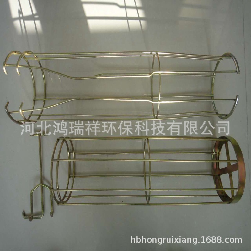 304不锈钢除尘骨架袋笼有机硅喷塑圆形插接式布袋除尘器