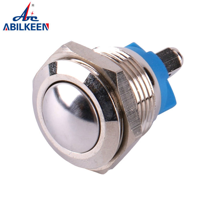 1606厂家直销保质16mm金属防水球头金属开关防水复位开关按钮