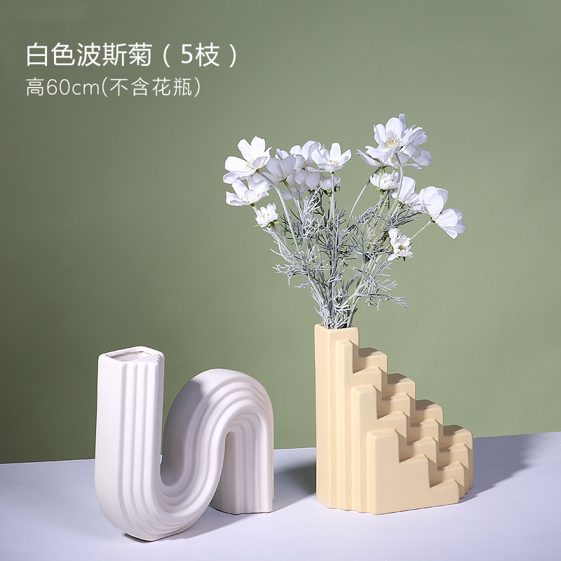 Nórdico geométrico Cerámica Arte florero moderno minimalista salón TV gabinete diseñador creativo decoración adornos