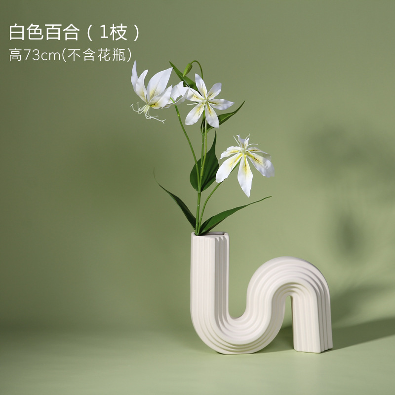 Nórdico geométrico Cerámica Arte florero moderno minimalista salón TV gabinete diseñador creativo decoración adornos