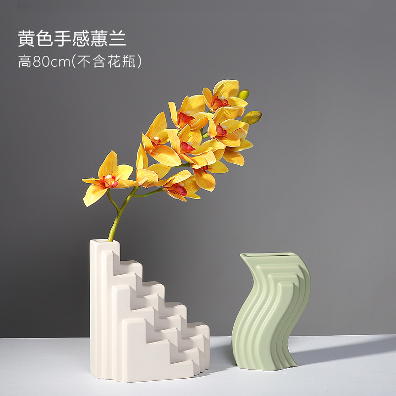 Nórdico geométrico Cerámica Arte florero moderno minimalista salón TV gabinete diseñador creativo decoración adornos