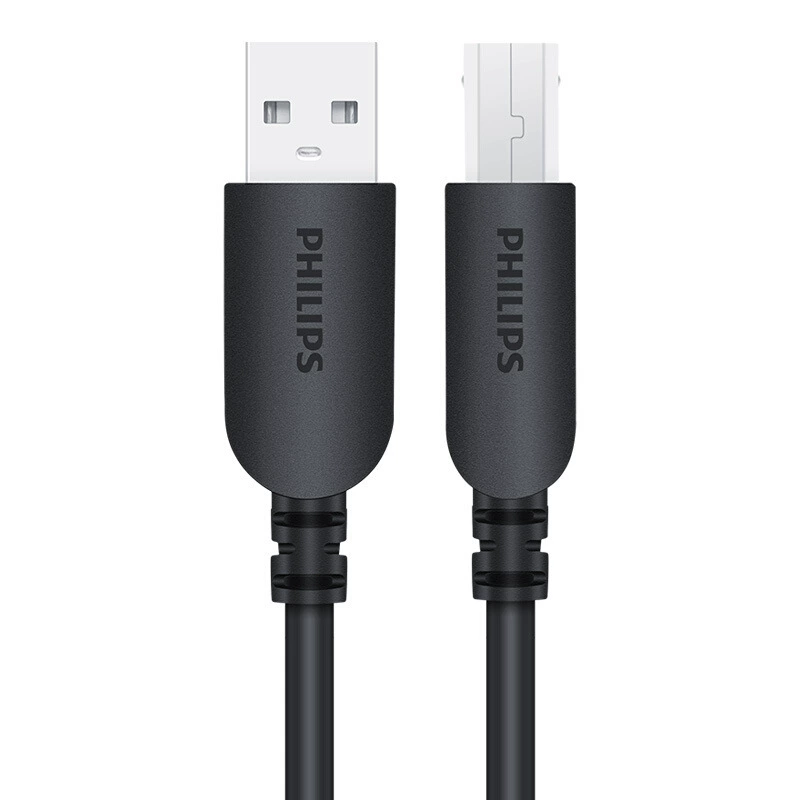USB 2.0 кабель принтера, разъем AM‑BM квадрат, длина 1/1.5/2/3 м, черный