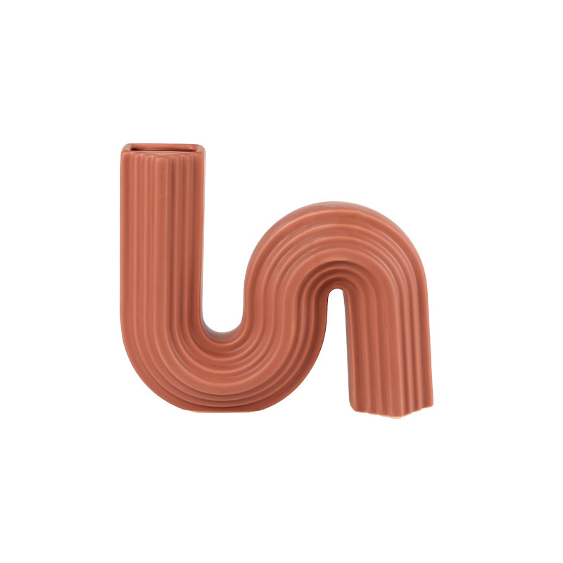 Nórdico geométrico Cerámica Arte florero moderno minimalista salón TV gabinete diseñador creativo decoración adornos