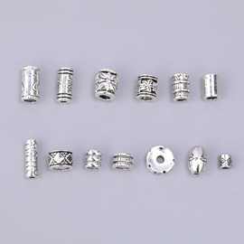 厂家批发藏银配件直管子合金饰品小配件隔珠脏辫桶珠称斤可混装