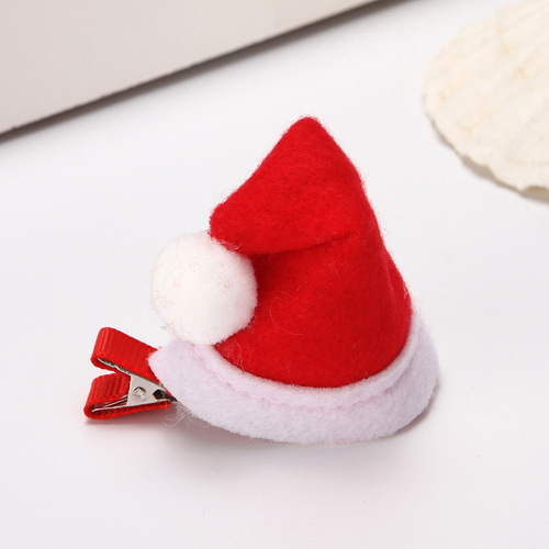 Christmas cute hat hairpin handmade hairpin headdress gift creative little red riding hood small curved hat Christmas hairpin