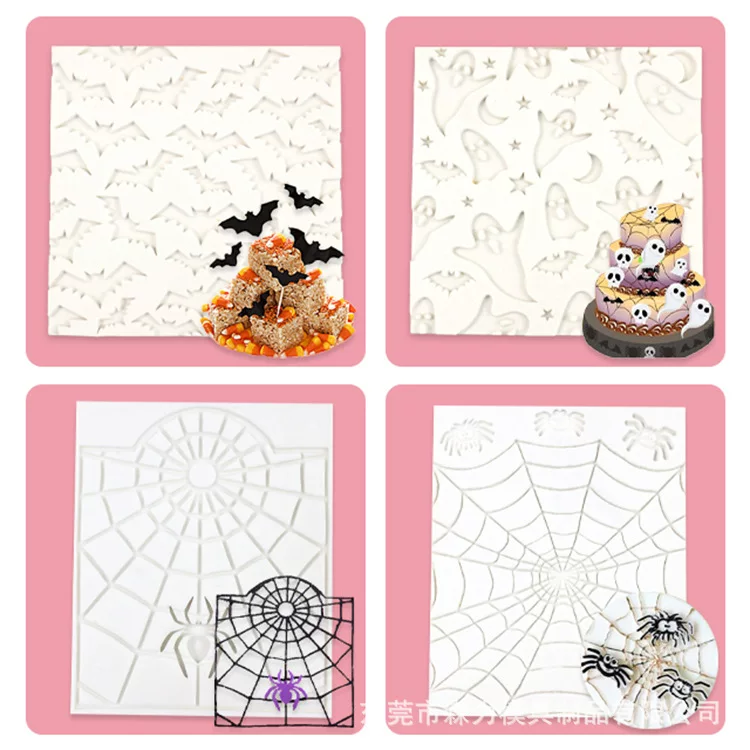 Mousse, acrylic ghost fondant, silicone mold, DIY