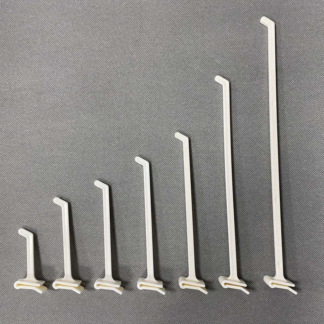 超市展示货架挂钩 槽板展示钩 洞洞板展示架挂钩 白色挂钩塑料