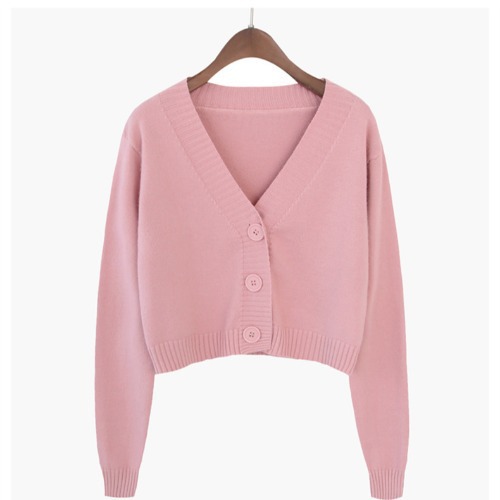 Internet celebridad aguacate verde punto cardigan abrigo moda mujer corto cintura alta chal manga larga con cuello en V suéter exterior moda image 8
