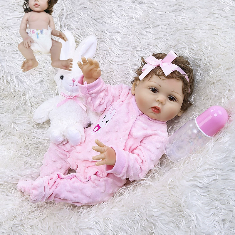 [47CM полный силиконовый имитационный кукольный младенец bebe doll reborn]