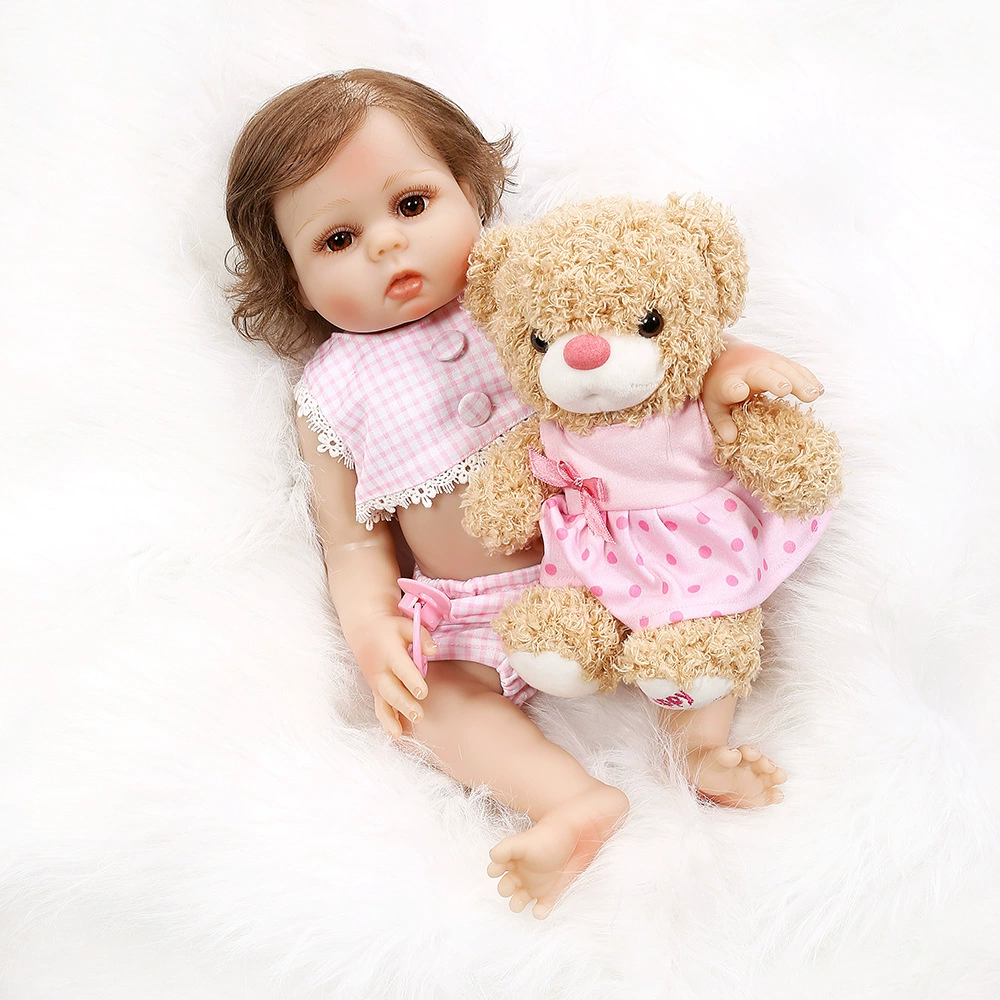 [47CM полный силиконовый имитационный кукольный младенец bebe doll reborn]