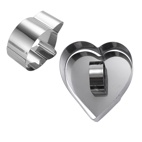 Manufacturer small mousse circle stainless steel cake mold heart-shaped with push plate pressure plate DIY baking tool