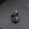 Ring, brand zirconium, advanced asymmetrical accessory, Korean style, does not fade