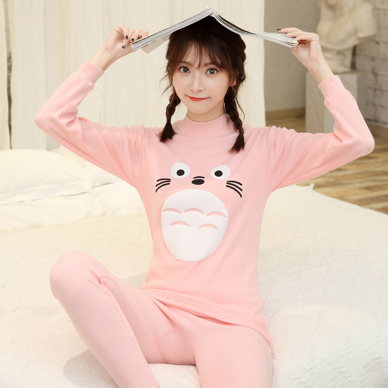 Ropa de otoño para niñas pantalones largos traje medio y grande niños niñas suéter de algodón suéter pantalones ropa interior térmica Pijamas