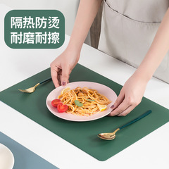 A2932 Nordic Style Leather Western Dinner Mat PVC Oil-Proof Dining Table Mat Hotel Home Use Heat Insulating Mat