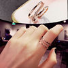 Brand ring, fashionable retro zirconium from pearl, does not fade, Japanese and Korean, simple and elegant design, wholesale